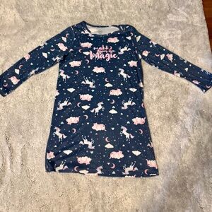 Wonder Nation Navy and Pink Magical Unicorn Nightgown